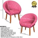 Ver imagem 5 de Poltrona Corino Ibiza para Recepção Sala de Espera Decorativa - Moblan Decor:rosa