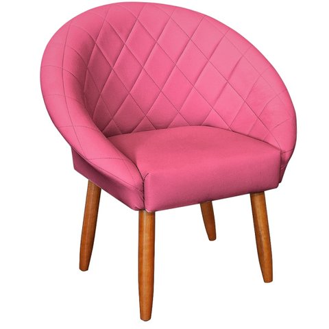 Poltrona Corino Ibiza para Recepção Sala de Espera Decorativa - Moblan Decor:rosa