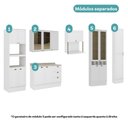 Ver imagem 7 de Cozinha Completa com Balcão Milla Iris 16 Portas 3 Gavetas MDF 360cm Branco Móveis Carraro