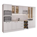 Ver imagem 4 de Cozinha Completa com Balcão Milla Iris 16 Portas 3 Gavetas MDF 360cm Branco Móveis Carraro