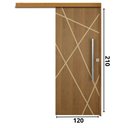 Ver imagem 3 de Porta de Correr Agatha Trilho Embutir Pux. Tubolar Cromado 1.20 X 2.10 Lado Direito – Hale