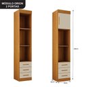 Ver imagem 6 de Quarto de Casal Modulado 11 Portas Orion Ambiente Cinamomo Off White - Leifer Móveis