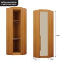 Ver imagem 3 de Quarto de Casal Modulado 11 Portas Orion Ambiente Cinamomo Off White - Leifer Móveis