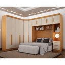 Ver imagem 1 de Quarto de Casal Modulado 11 Portas Orion Ambiente Cinamomo Off White - Leifer Móveis