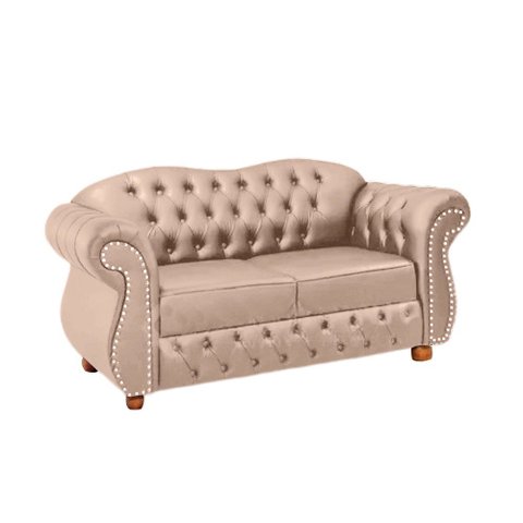 Namoradeira Chesterfield Merlo 2 Lugares - Veludo Rosê / Decoração, recepção, sala tv estar