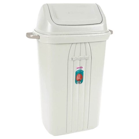 Lixeira Basculante Plástica com Tampa 60 Litros - 284 - Sanremo