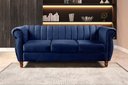 Ver imagem 3 de Conjunto Realeza 2 e 3 Lugares Cor:Veludo Azul Marinho 210