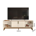 Ver imagem 3 de Rack para TV até 75 Polegadas 183cm Campinas Bege Off White/Canela