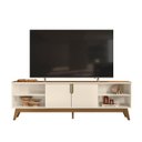 Ver imagem 2 de Rack para TV até 75 Polegadas 183cm Campinas Bege Off White/Canela