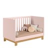 Quarto de Bebê Qencanto Slim com Cômoda 4355 e Berço Mini Cama 4315 Qmovi Rosa Acetinado - 4