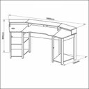 Ver imagem 3 de Mesa Gamer Multimóveis CR25062 Preta/Vermelha