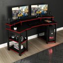 Ver imagem 1 de Mesa Gamer Multimóveis CR25062 Preta/Vermelha
