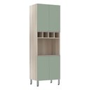 Ver imagem 1 de Paneleiro Luciane 70cm Nicho Microondas 4 Portas e 1 Nicho Lis