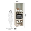 Ver imagem 2 de Paneleiro Luciane 70cm Nicho Microondas 4 Portas e 1 Nicho Lis