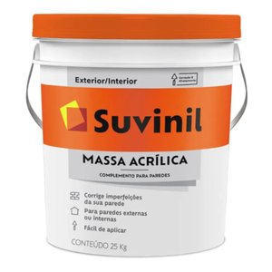 Massa Acrílica de 25 Kilos Branca - 50687605 - Suvinil