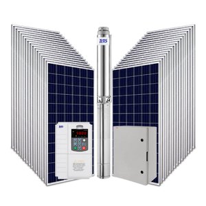 Kit Bomba Submersa Energia Solar Irrigação 5.5CV 76800L/d