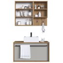 Ver imagem 6 de Kit Gabinete com Cuba e Espelheira 80cm Mel Arenas Proddy