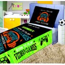 Ver imagem 2 de Jogo De Lençol Cobre Leito E Fronha Carros Gamer Mod 2 Kit 2pçs