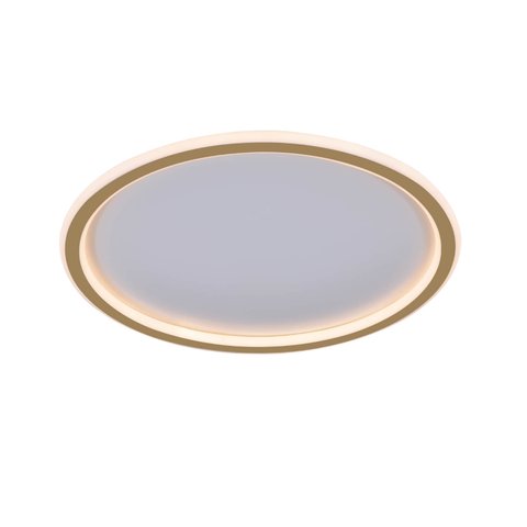 Plafon 40x40x5cm 49w 3000k Bivolt Metal Dourado Sindora