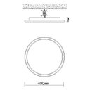 Ver imagem 4 de Plafon 40x40x5cm 49w 3000k Bivolt Metal Dourado Sindora