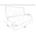 Ver imagem 7 de Colchão Futon Casal Dobrável Sofa Cama Preto Acquablock