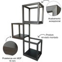Ver imagem 2 de Nicho Prateleira de Parede Decorativo Ferro e Mdf Preto