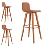 Kit 3 Banquetas Linea Base Madeira Cozinha Bar Bancada Alta:terracota/cobre - 3
