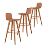 Kit 3 Banquetas Linea Base Madeira Cozinha Bar Bancada Alta:terracota/cobre - 2