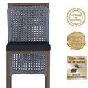Ver imagem 3 de 4 Banqueta em Alumínio Roma Marrom Corda Náutica Tecido 12