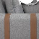 Ver mais imagens de Sofá Cama Pernambuco Retrátil com Detalhes em Courino Caramelo 1.80m Almofadas Soltas Jc Estofados