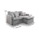 Ver imagem 6 de Sofá Cama Pernambuco Retrátil com Detalhes em Courino Caramelo 1.80m Almofadas Soltas Jc Estofados