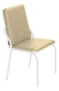 Ver imagem 2 de Kit 6 Cadeiras Malibu Corino Creme Tubo Branco
