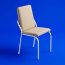 Ver imagem 5 de Kit 6 Cadeiras Malibu Corino Creme Tubo Branco