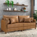 Ver imagem 2 de Sofá 2 Lugares Sala de Estar Living 172cm Asbury K01 Couríssimo Camel - Lyam Decor
