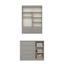 Ver imagem 3 de Conjunto Quarto Juvinil Guarda Roupa 4 Portas e Cômoda 4 Gavetas Amy Casa 812