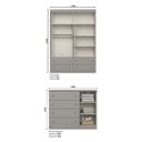 Ver imagem 4 de Conjunto Quarto Juvinil Guarda Roupa 4 Portas e Cômoda 4 Gavetas Amy Casa 812