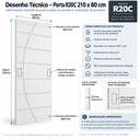 Ver imagem 6 de Porta de Madeira Frisada R20C 210x80 cm Acabamento UV Pronta para Instalar:Branco