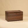 Baú Cesto Organizador Brinquedos Quarto 40x70x40 Grande Reforçado Fibra Sintética Junco 112 Litros:e - 1
