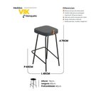 Ver imagem 4 de Kit 04 Banquetas Altas Cozinha e Área Gourmet Vik Estofada Linho Grafite - Desk Design