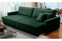 Ver imagem 1 de Sofá Cama Retrátil e Reclinável 2,10m com Molas Karen Veludo Verde Adonai Estofados