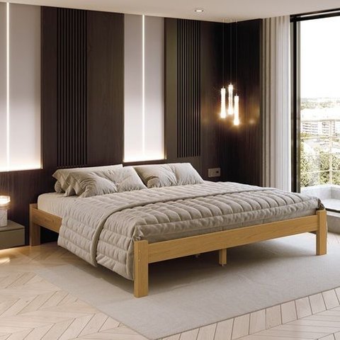 (cópia) Cama Turca King Size de Madeira Maciça Reforçada Preto