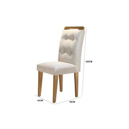 Conjunto Sala de Jantar Mesa 6 Cadeiras Amanda Espresso Móveis - 6