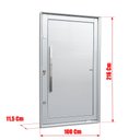 Ver imagem 2 de Porta Pivotante Alumínio Lambril c/Puxador Esq. Elite Branco 216x100 Brimak