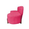Sofá 3 Lugares Orgânico Curvo Tókio 180cm Couro Rosa Pink - 3