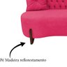Sofá 3 Lugares Orgânico Curvo Tókio 180cm Couro Rosa Pink - 6