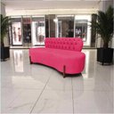 Ver mais imagens de Sofá 3 Lugares Orgânico Curvo Tókio 180cm Couro Rosa Pink
