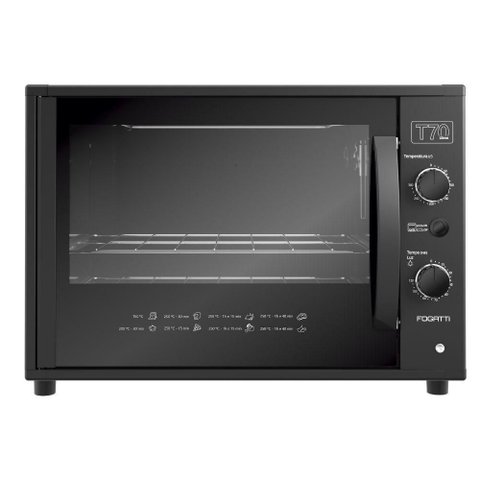 Forno Elétrico de Bancada Fogatti 10054754 -2 70L 1750W com Grill Preto 220V