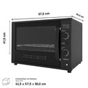 Ver imagem 6 de Forno Elétrico de Bancada Fogatti 10054754 -2 70L 1750W com Grill Preto 220V