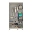 Ver imagem 4 de Guarda-Roupa Infantil 92cm com Vidro 3 Portas e 2 Gavetas Ternura Multimóveis MP4477 - Off White