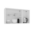 Ver imagem 2 de Armário Aéreo Cozinha 120 Cm Amara 3 Portas Branco/azul - Politorno